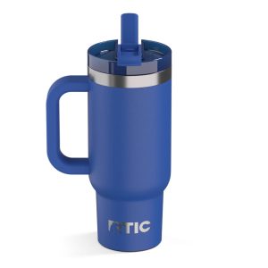 16 oz RTIC® Stainless Steel Ceramic Lined Little Road Trip Tumbler w/ Straw Lid-1