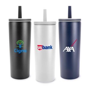 24 Oz. ChillFlow Stainless Steel Mug w/Straw-1
