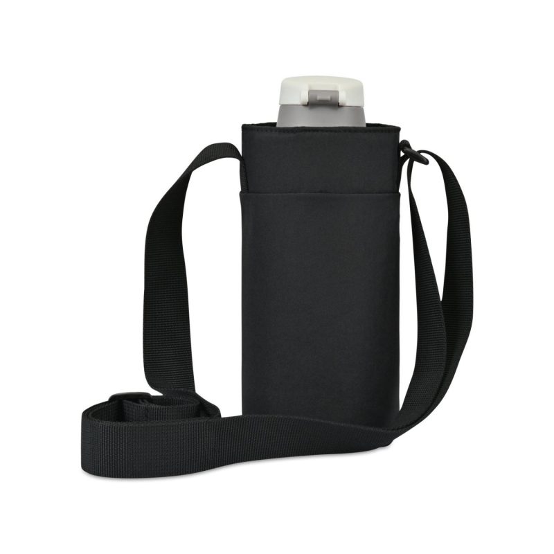 Aviana™ Rowan Recycled Nylon Bottle Sling - Aware™ - Black-5
