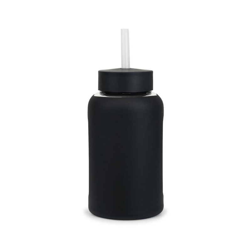 Axis Glass Straw Bottle - 21 Oz. - Black-2