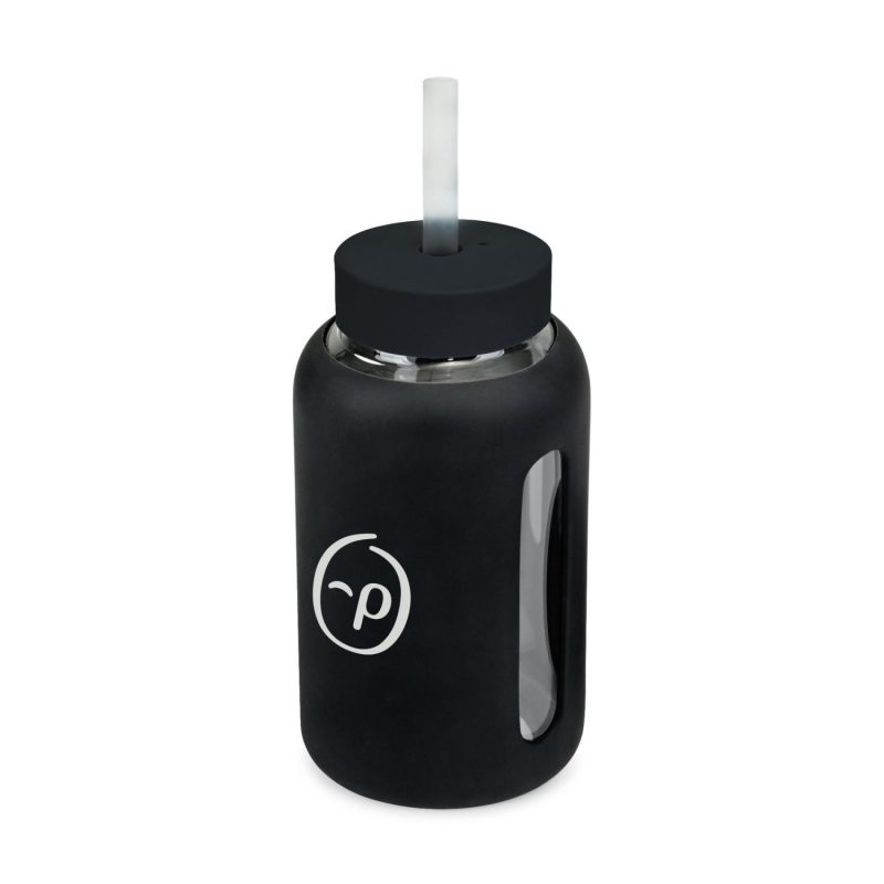 Axis Glass Straw Bottle - 21 Oz. - Black-3