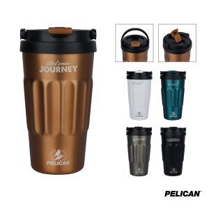 Pelican Dayventure 17 oz. Recycled Double Wall Stainless Steel Handle Lid Travel Tumbler-1