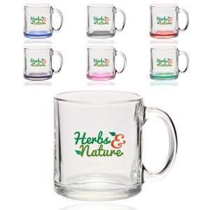 13 oz. Libbey Clear Glass Coffee Mugs-1
