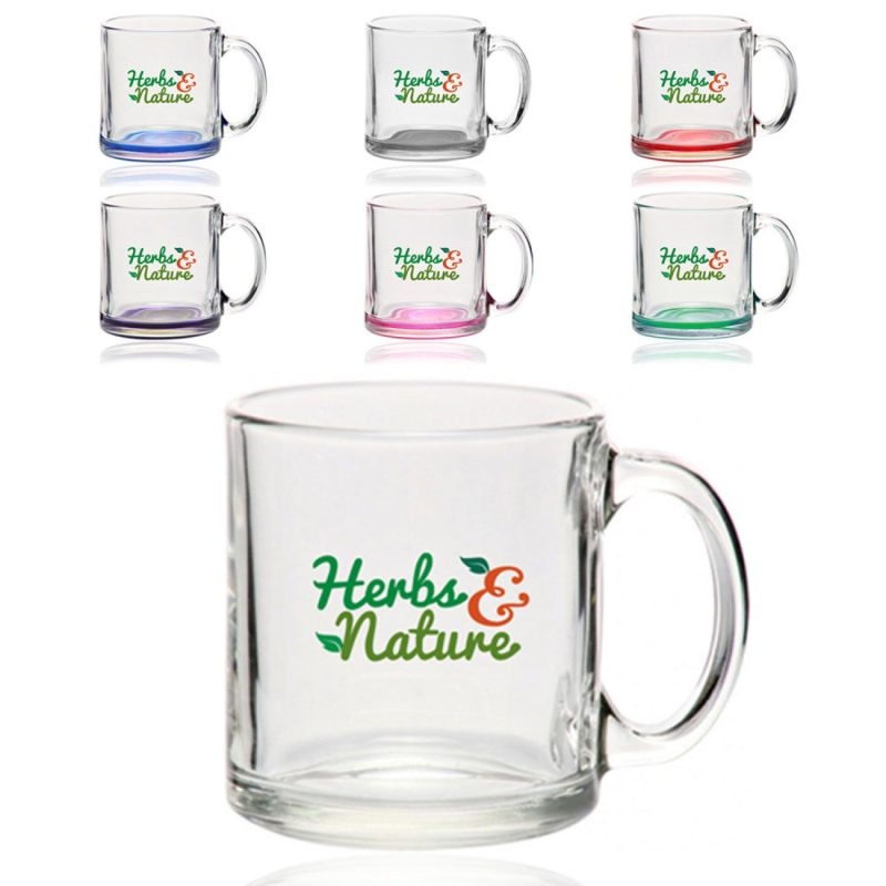 13 oz. Libbey Clear Glass Coffee Mugs-1
