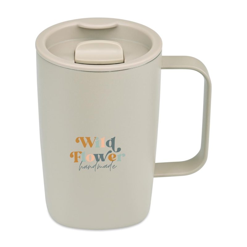 Aviana™ Rowan Recycled Stainless Steel Mug - 15 Oz. - Taupe-4