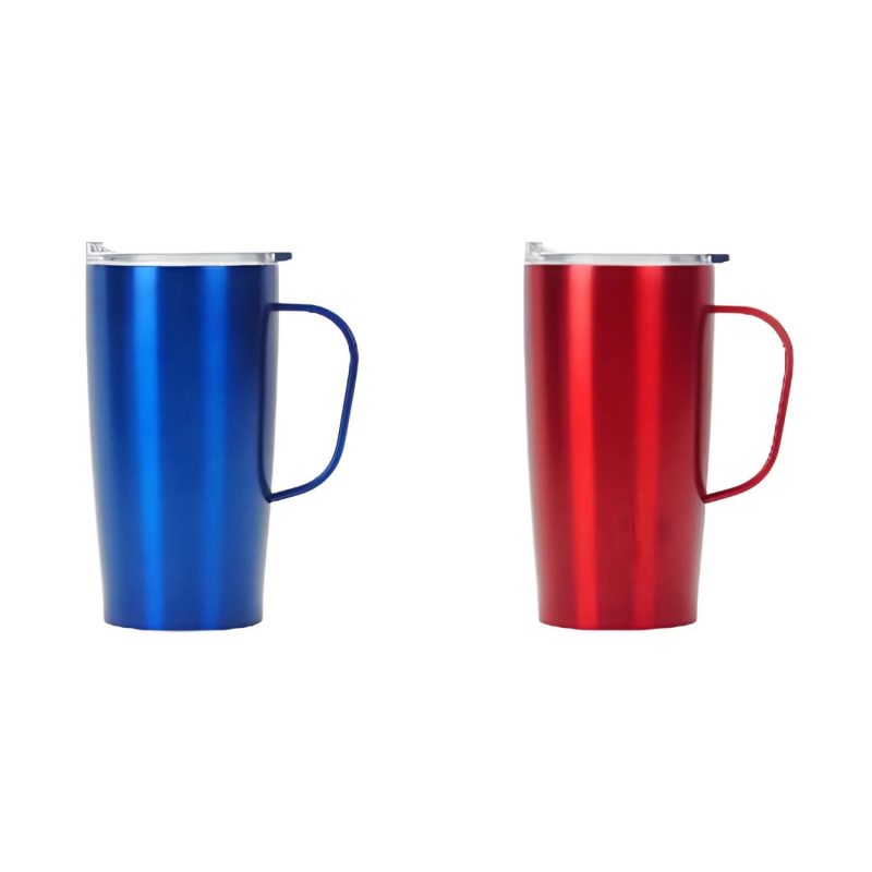 Endura Blue 20 oz Double-Wall Stainless Steel Swig Mug with Metal Handle-1