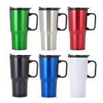 Endura Silver 20 oz Double-Wall PP Insert Mug with Plastic Swig Handle-1