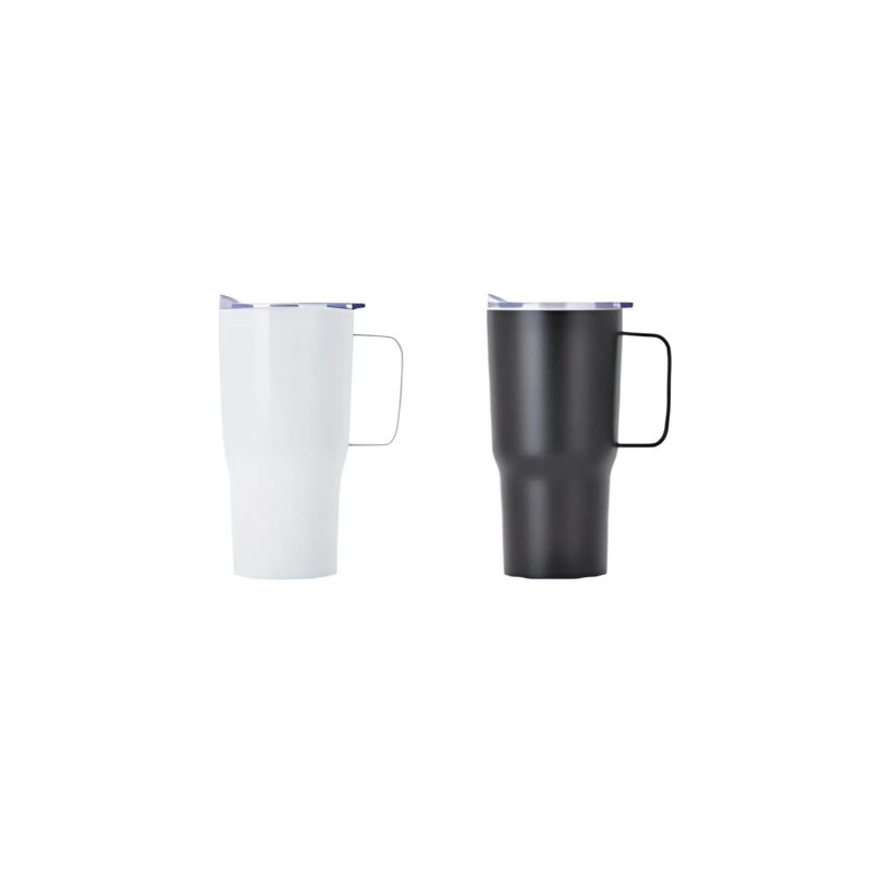 Endura White 20 oz Double-Wall Stainless Steel Swig Mug with Metal Handle-1