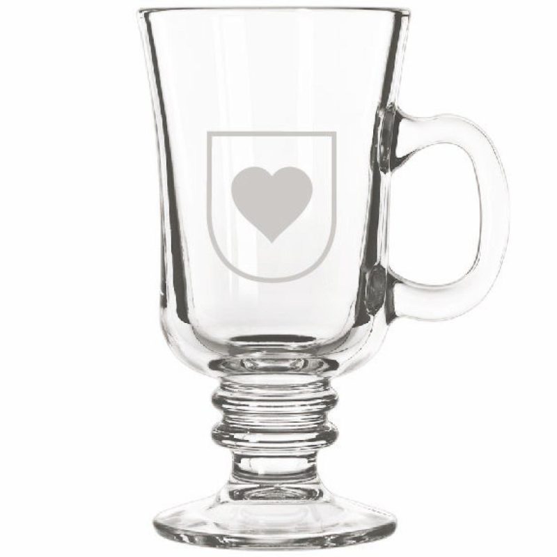 Libbey Irish Coffee Mug 8.5 oz - Branded Footed Glass Mug for Custom Logo Promotion-1