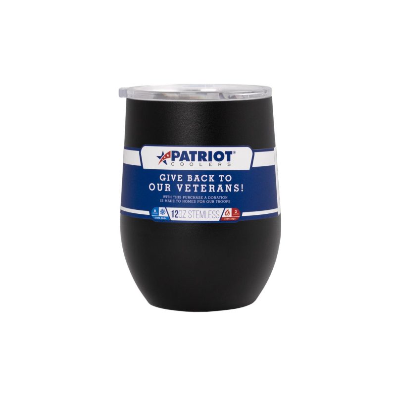 Patriot 12oz Stemless Tumbler - Black-4