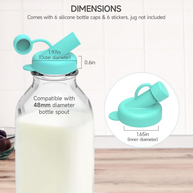 Silicone Milk Bottle Cap Compatible W/ Stanpac & Libbey Glass Bottles-4