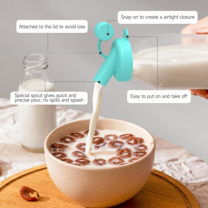 Silicone Milk Bottle Cap Compatible W/ Stanpac & Libbey Glass Bottles-8