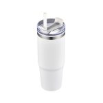 30 Oz. Dual Wall Stainless Steel Tumbler w/Clear Lid-3