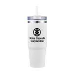 30 Oz. Dual Wall Stainless Steel Tumbler w/Clear Lid-4