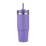 30 Oz. Dual Wall Stainless Steel Tumbler w/Clear Lid-5