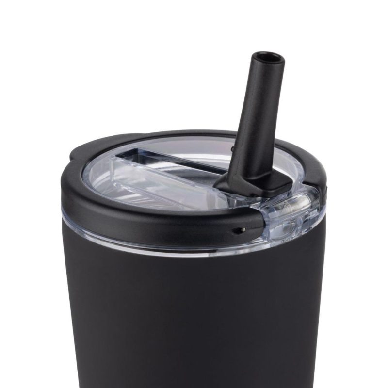 Krantz Rubberized Tumbler w/Straw & Carry Handle - 30oz-9