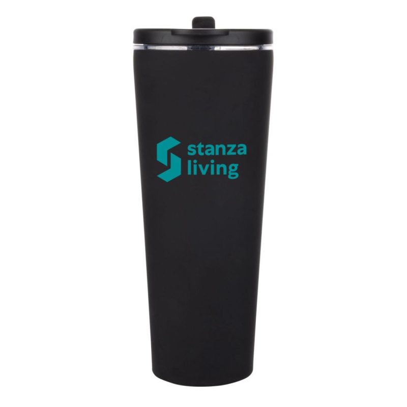 Krantz Rubberized Tumbler w/Straw & Carry Handle - 30oz-1