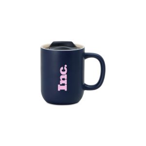 Milo Ceramic Lidded Mug - 12 Oz. - Navy-1
