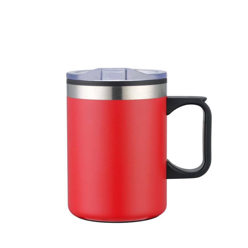 14 oz. Stainless Steel & PP Camping Mug with Matte Finish-2