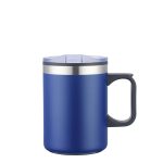 14 oz. Stainless Steel & PP Camping Mug with Matte Finish-4