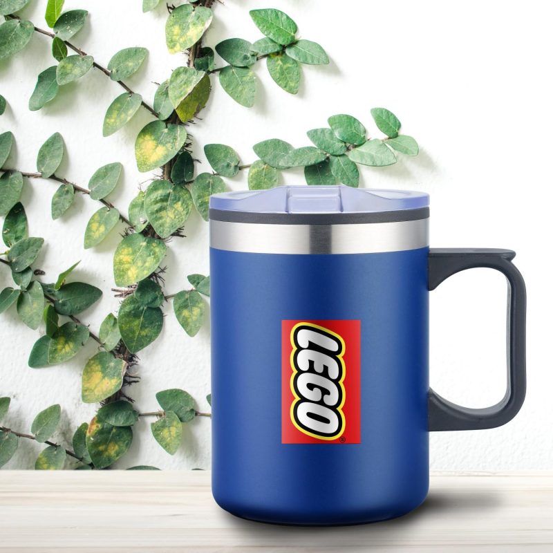 14 oz. Stainless Steel & PP Camping Mug with Matte Finish-1