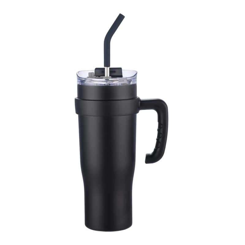 40 oz Travel Mug With Straw and Removable Handle-3