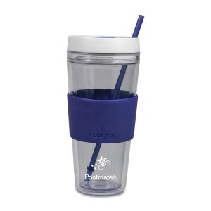 Cool Gear Callisto Chiller Clear Straw Bottle - 24 Oz. - Blue-1