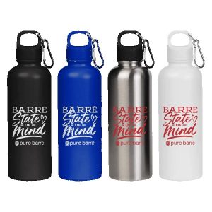 Hydraclasp 25 oz Single Wall Stainless Steel Water Bottle with Carabiner-1