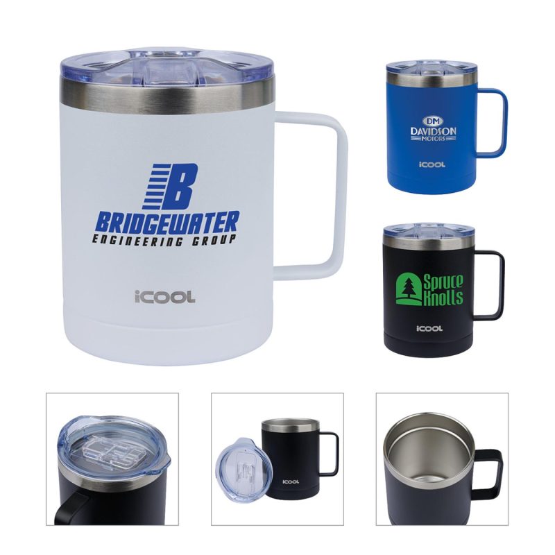 iCOOL-Elbert-14-oz-Double-Wall-Vacuum-Mug-w-Copper-Lining-KM4405 iCOOL Elbert 14 oz. Double Wall